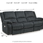 Draycoll - Reclining Power Sofa - Fabric - Slate