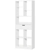 Tall Bookshelf with Drawer - White