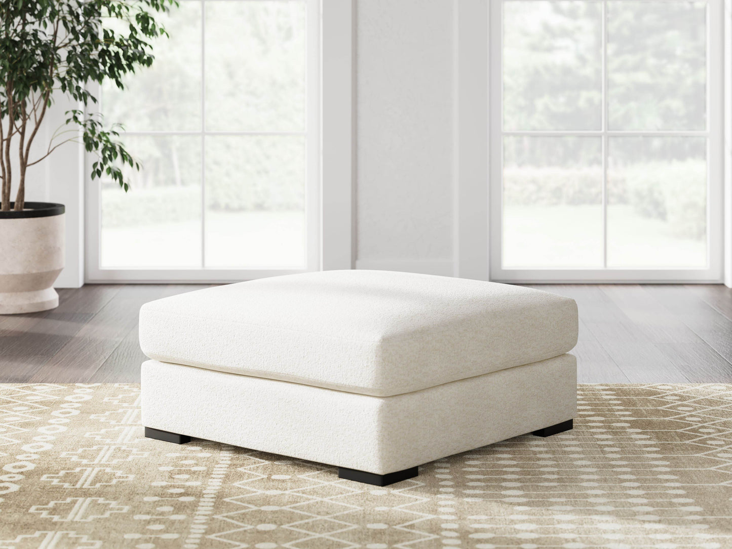 Donelson Creek - Vanilla - Oversized Accent Ottoman - Forward Furniture
