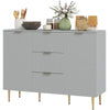 Sideboard Buffet Cabinet with 3 Drawers - Grey