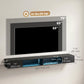 75" TV Stand with RGB LED Lights and Open Shelves - Black