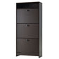 Slim Shoe Storage with 3 Flip Drawers and Adjustable Shelves Shoe Cabinet Organizer for 9 Pair, Coffee