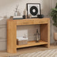 Farmhouse Console Table with Storage and Drawers, Modern Wood Sofa Table for Living Room, Hallway, 47.5'' L x 14.5'' W x 30'' H, Brown