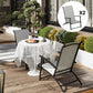 Set of 2 Folding Lawn Chairs, Outdoor Folding Chairs with Armrests, High Backrest for Backyard Balcony, Grey