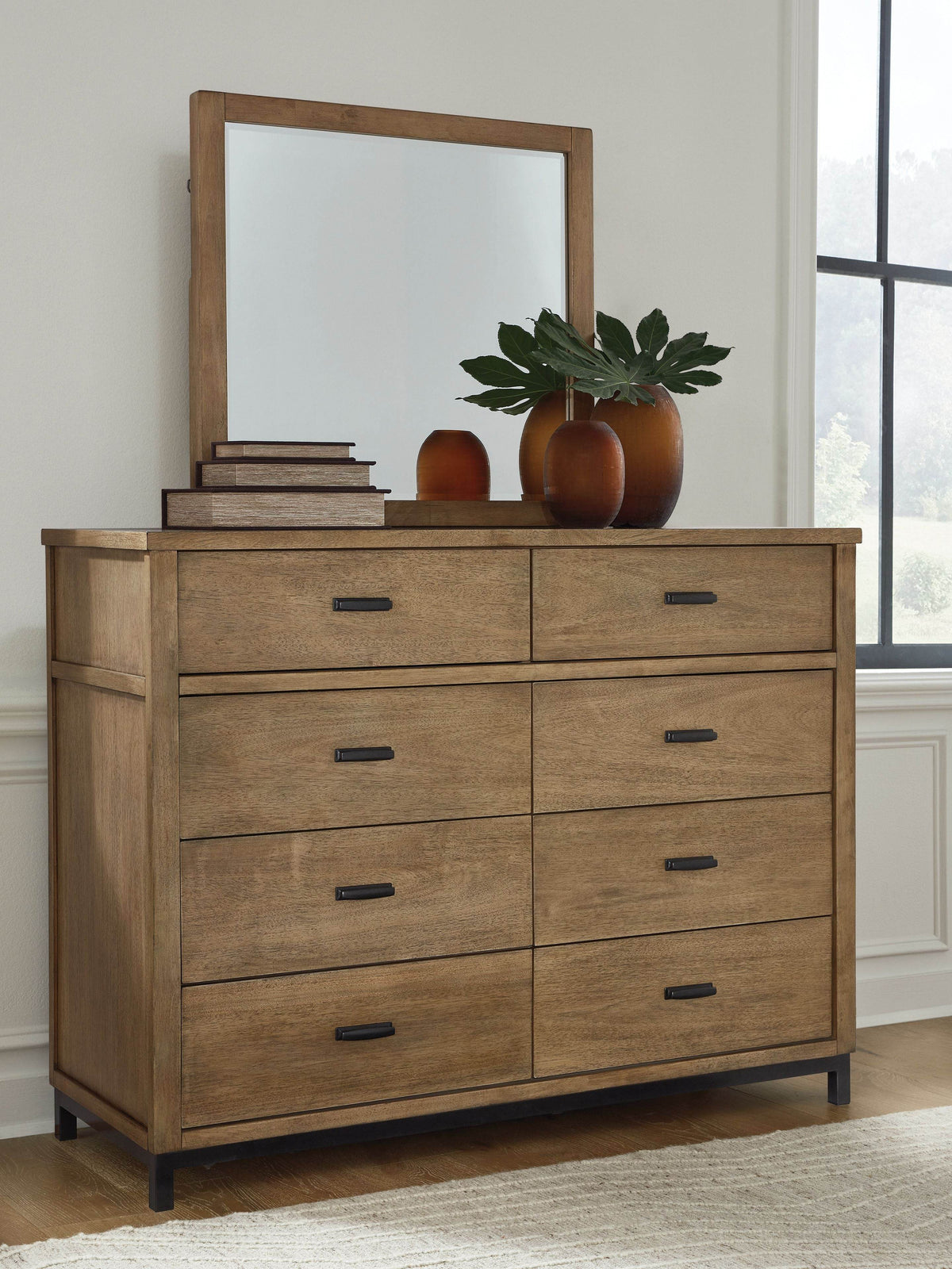 Tomtyn - Light Brown - Dresser And Mirror - Forward Furniture