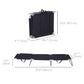 Outdoor Folding Chaise Lounge, Reclining Lounge Chair with Adjustable Backrest and Breathable Mesh Fabric, Black