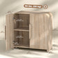 Sideboard Buffet Cabinet, 31.5" Modern Kitchen Storage Cabinet with Soft-Close Door and Adjustable Shelf, Natural Wood