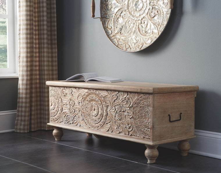 Fossil Ridge - Beige - Storage Bench - Forward Furniture
