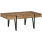 Rustic Coffee Table with Steel Hairpin Legs