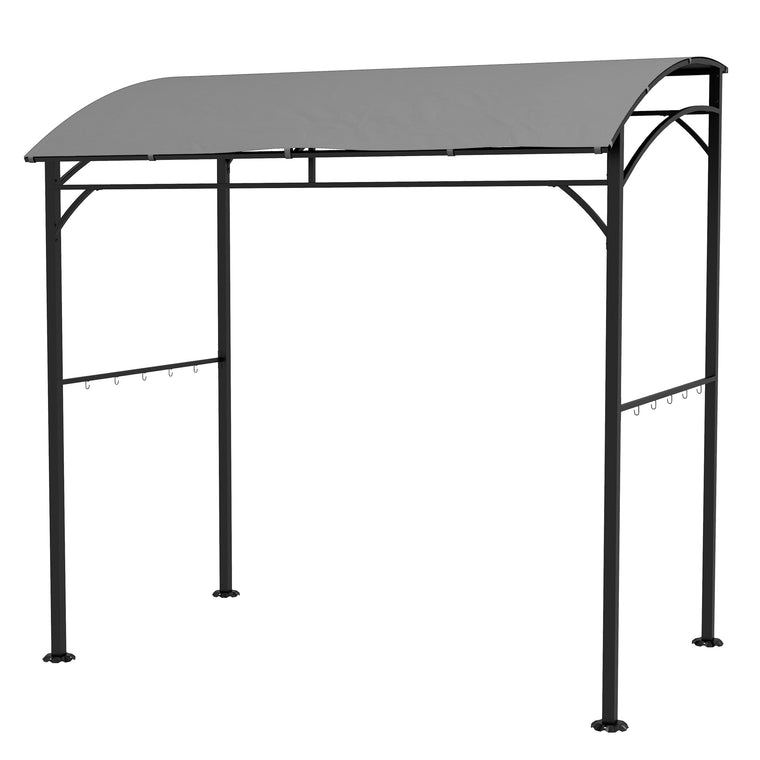 7' x 5' Grey BBQ Grill Gazebo with Steel Frame