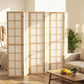 6 Panel Room Divider, 5.6 ft Folding Wall Divider Room Partition for Home Office, Bedroom, Living Room, Natural Wood