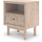 Arloster - Tan - One Drawer Night Stand