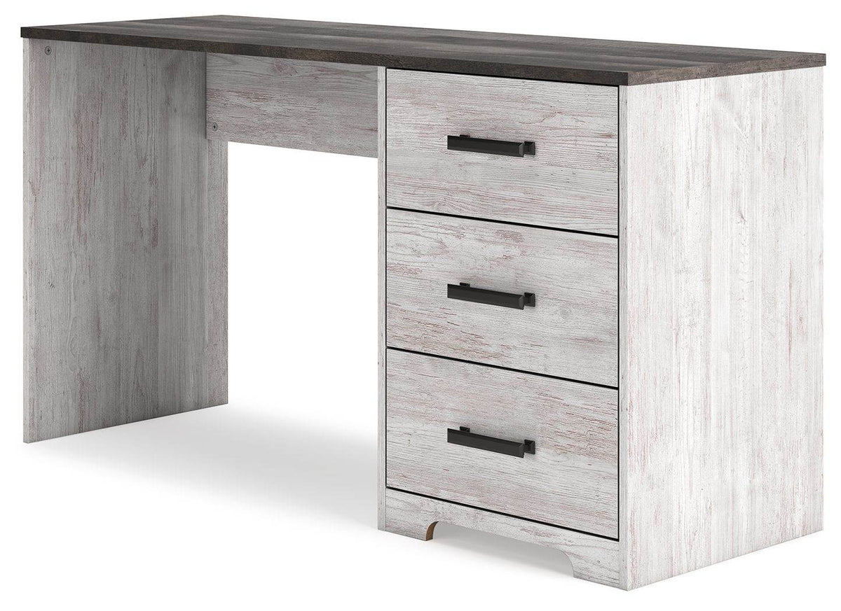 Shawburn - White / Dark Charcoal Gray - Home Office Desk - Forward Furniture