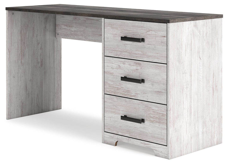 Shawburn - White / Dark Charcoal Gray - Home Office Desk - Forward Furniture