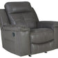 Jesolo - Dark Gray - Rocker Recliner - Faux Leather