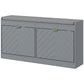 Shoe Storage with Seat, Upholstered Hallway Bench, Shoe Bench with 2 Flip Drawers and 4 Vents for 8 Pairs of Shoes