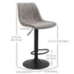 Adjustable Swivel Bar Stools Set of 2 - Grey