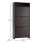 Slim Shoe Storage with 3 Flip Drawers and Adjustable Shelves Shoe Cabinet Organizer for 9 Pair, Coffee