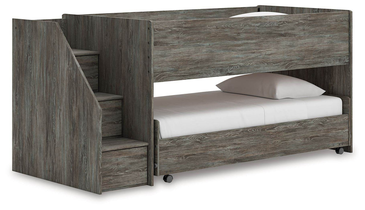 Frandern - Twin Over Twin Loft Bed - Gray
