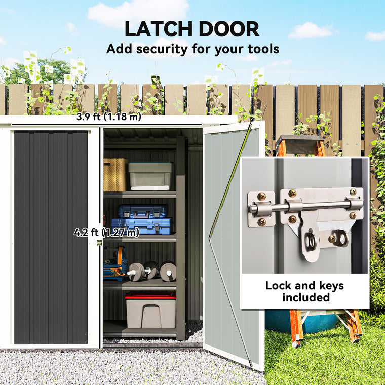 5' x 3' Garden Shed with Double Doors