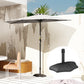28 lbs Concrete Half Patio Umbrella Base Stand, Patio Umbrella Stand for 1.26"/1.34"/1.5" Umbrella Poles, Half Umbrella Base for Outdoor, Lawn, Poolside, Black