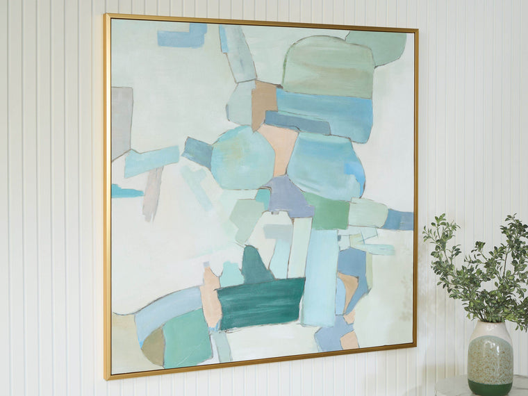 Wynburn - White / Blue / Green - Wall Art - Forward Furniture