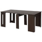 Extendable Dining Table Seats 6 - Dark Brown