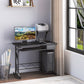 Computer Desk with Keyboard Tray and Drawer - Black
