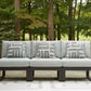 Beachloft - Black / Gray - 3-Piece Outdoor Sectional