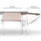 6.6'x5' Manual Retractable Patio Awning Window Door Sun Shade Deck Canopy Shelter Water Resistant UV Protector Beige