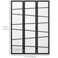 5.6ft Folding Room Divider, 3 Panel Wall Partition with Wood Frame for Bedroom, Home Office, White