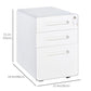 Lockable File Cabinet, Steel Filing Cabinet on Wheels for Legal, A4, Letter Size, Home Office