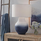 Dashland - Metal Table Lamp - White / Navy
