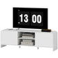 TV Stand for up to 65 Inch TV, Nordic Entertainment Center with 2 Cabinets and 2 Open Shelves for Living Room, White