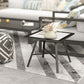 Small Outdoor Side Table, Patio Side Table with SPC Tabletop for Garden, Patio, Lawn, Grey