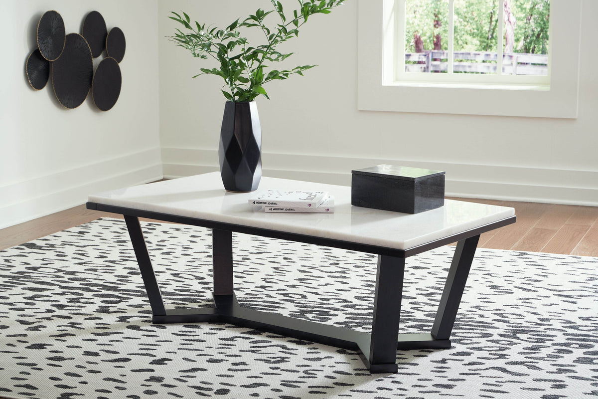 Fostead - White / Espresso - Rectangular Cocktail Table - Forward Furniture