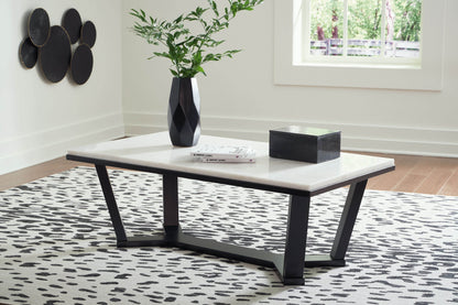 Fostead - White / Espresso - Rectangular Cocktail Table - Forward Furniture
