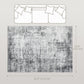 Area Rug for Living Room 5x7, Modern Abstract Machine Washable Rug, Non-Slip Carpet for Bedroom, Dining Room, Grey