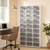 Media Storage Cabinet, 9-Tier DVD Shelf with 21 Adjustable Shelves, Holds 835 CDs, 500 DVDs or 640 Blu-rays, White