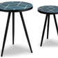 Clairbelle - Teal - Accent Table (Set of 2)