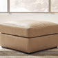 Bandon - Oversized Accent Ottoman - Leather Match - Toffee