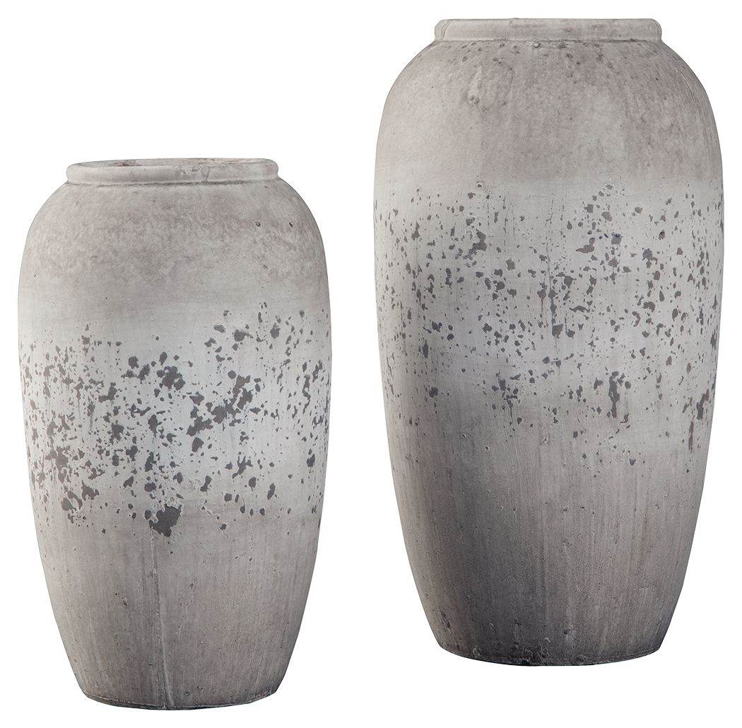Dimitra - Vase Set (Set of 2) - Brown / Cream