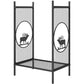 Firewood Rack Outdoor, 19" Heavy Duty Metal Fireplace Log Holder with Mesh Sides and Decorative Deer Patterns