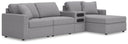 4 Pc. Sectional With Raf Corner Chaise And Audio Console