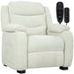 Power Massage Recliner with 2 Memory Positions - Beige