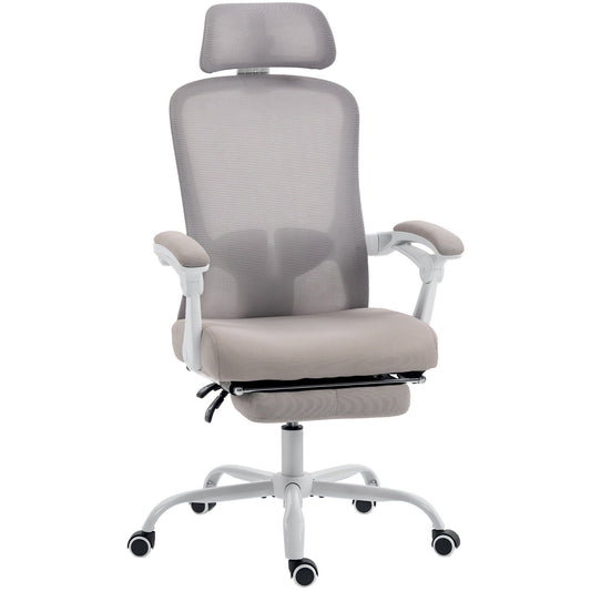 Ergonomic Mesh Office Chair with Lumbar Support - Grey