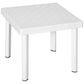 Garden Side Table, Plastic Outdoor Square Coffee Table for Drink, Snack, White