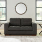 Luigi - Loveseat - Leather Match - Thunder