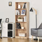 5-Tier Bookcase, Storage Bookshelf with Adjustable Shelves, Display Shelves for Living Room, Home Office, Nature Wood