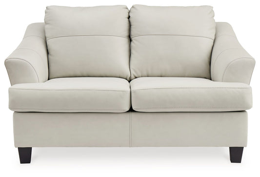 Genoa - Coconut - Loveseat - Leather Match